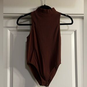 Zara ribbed bodysuit Brown